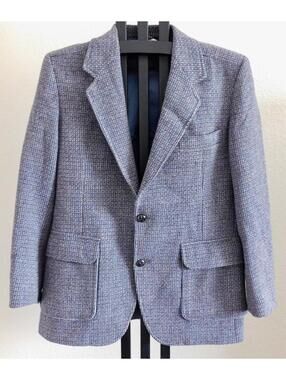 Pendleton Wool Blazer Mens 40 USA Made Gray Tweed Sport Coat Jacket